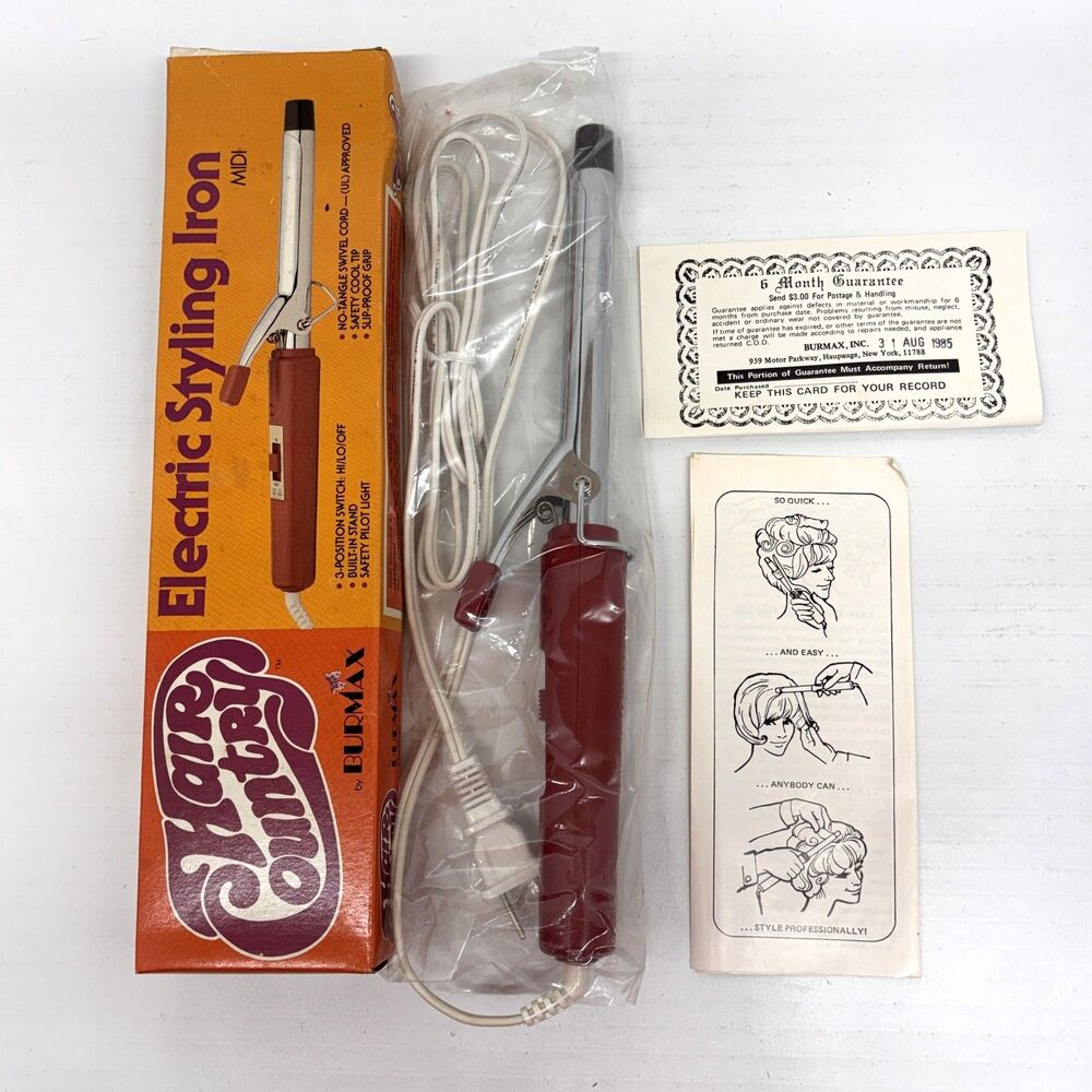 Burmax Hair Country Electric Curling Iron HC13MIDI New in Box